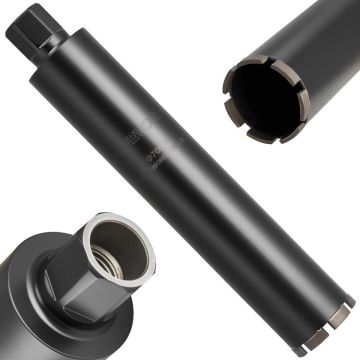 Diamond core bit VEVOR, 1-1/4 inch-7 thread, 45.5 × 7.6 cm