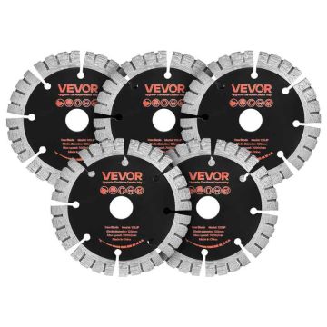 Diamond cutting discs VEVOR 125JP, 5 pcs, Red