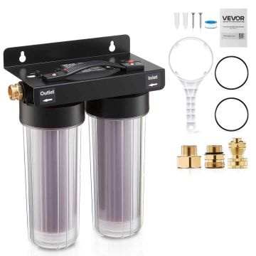 Система деионизированной воды VEVOR PRS-101XC, 2 × 0,5 л смолы, 240 × 130 × 340 мм