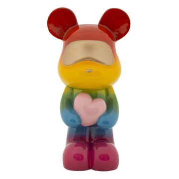 Dekoratyvinė figūrėlė Rainbow meškiukas, stovintis, 22,5 × 42,5 × 17,5 cm