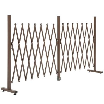 Dekoratyvinė tvorelė Outsunny 405x31x103,5cm., rudos spalvos