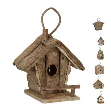 Dekoratyvinis paukščių namelis Relaxdays, B variantas, 20,5 × 28,5 × 17,5 cm