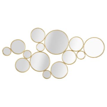 Dekoratyvinis veidrodis Mauro Ferretti Mirrors, Auksinis, 100 × 51,5 × 2,3 cm