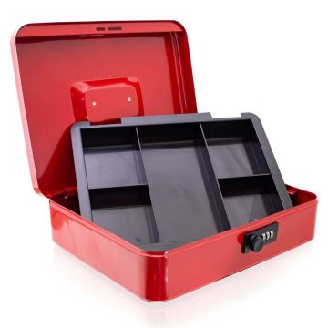 Money box Bituxx, 5 compartments, red, 300 × 90 × 240 mm