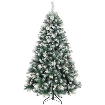 Artificial Christmas tree, 1000 tops, 34 pine cones, Ø114 × 180 cm
