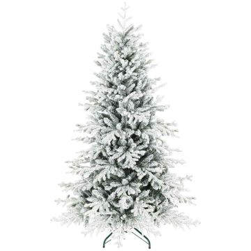 Artificial Christmas tree, 1815 branches, Green/white, Ø116 × 180 cm