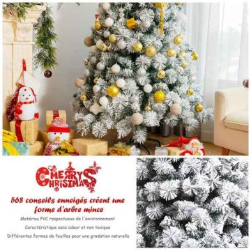 Artificial Christmas tree with snow effect, 568 branches, 100 × 180 cm