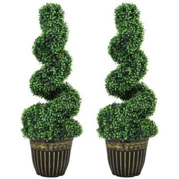 Dirbtinis augalas Homcom 30x30x90cm., žalios/juodos spalvos