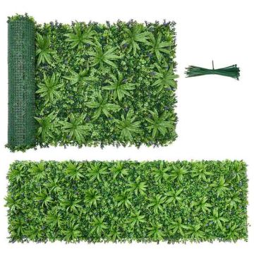 Стена из искусственных растений VEVOR JN-ZFYM-03, Зелёная, 101,6 × 304,8 см
