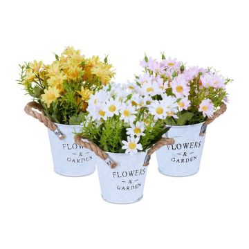 Dirbtinių chrizantemų rinkinys Relaxdays 10045549.0, 3 vnt, 20 × 15 cm