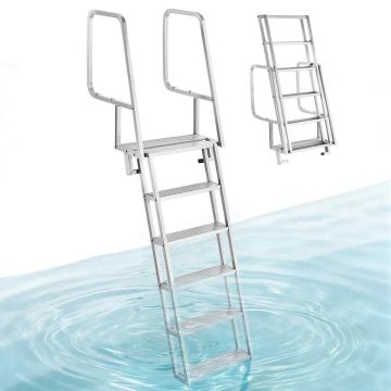 Dock ladder VEVOR HXXTSF-XP-6, 6 steps, 60 × 11 × 141 cm