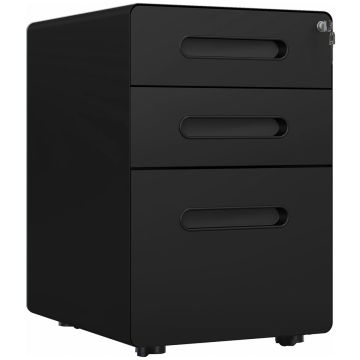 Шкаф для документов Vinsetto 39x48x59см, черный цвет