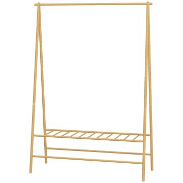 Drabužių kabykla Homcom 116x43,5x160cm., šviesiai rudos spalvos