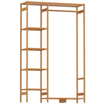 Clothes rack with shelves, 4 shelves, 90 × 145 × 30 cm