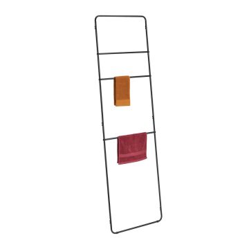 Drabužių kopėtėlės Relaxdays, 3 pakopos, Juoda, 55,5 × 180,5 × 1,5 cm
