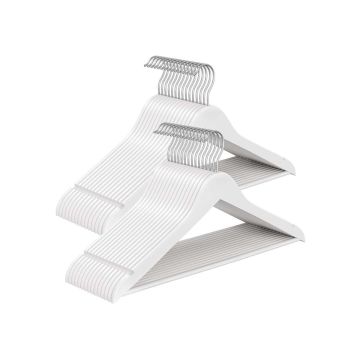 Drabužių pakabos SONGMICS CRW030W02, 30 vnt, Balta, 43 × 21 cm