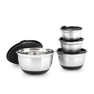 Dubenėlių rinkinys Relaxdays BOWLY, 4 vnt, 14,5 × 25,5 × 25,5 cm