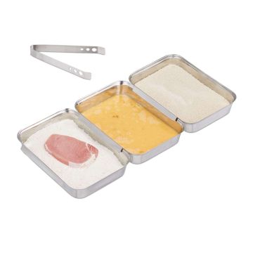 Duonelės kepimo padėklų rinkinys Relaxdays 10027634_305, 4 padėklai ir žnyplės