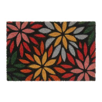 Durų kilimėlis Relaxdays 10039067.0, Su gėlių raštu, 60 × 40 × 1,5 cm