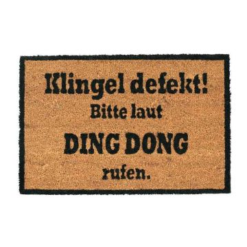 Durų kilimėlis Relaxdays „Ding Dong“ 10023846.0, 60 × 1,5 × 40 cm