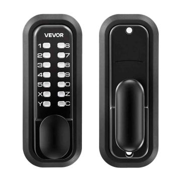 Дверной замок VEVOR OL-601D3-01, Код из 4–7 цифр, Чёрный, 21,7 × 7,3 × 12,3 см