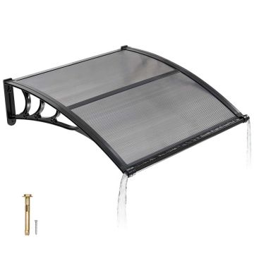 Door canopy VEVOR CZPC40X40G-C, Grey, 965 × 1017 × 275 mm
