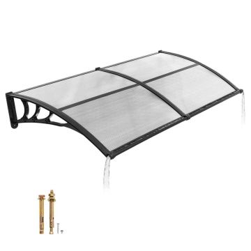 Door canopy VEVOR CZPC40X80T-C, Transparent, 104 × 61 × 10 cm