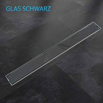 Shower channel Bituxx, with siphon, Black