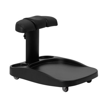 Shower tray trolley "Azzurro", adjustable footrest, Black