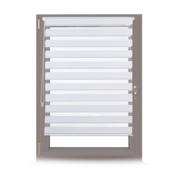 Dvigubas roletas Relaxdays, 1 vnt, Balta, 110 × 156 cm