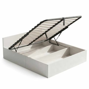 Double bed AkordV2, 160 × 200 cm, white, 167 × 205 × 68 cm