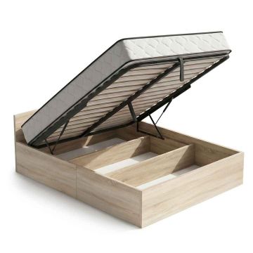 Double bed AkordV2, with mattress, 147 × 68 × 205 cm