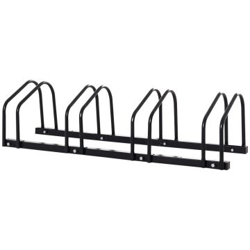 Стойка для велосипедов Homcom 110x33x27см, черного цвета
