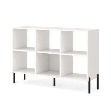 Отдельностоящая полка 120x35x79,5 см, белого/чёрного цвета