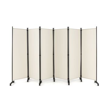 Širma 334,5x30x172cm., smėlio/juodos spalvos