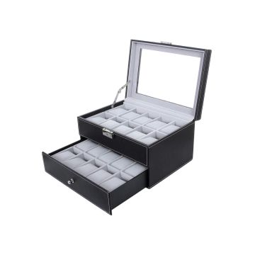 Elegantiška laikrodžių dėžutė, 20 laikrodžių