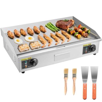 Elektrinė keptuvė VEVOR YS-730-EU, 2 mentelės ir 2 šepetėliai, 725 × 400 mm