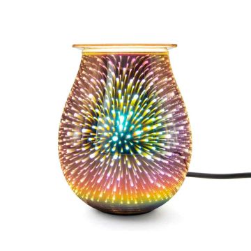 Elektrinė kvapų lempa Jupiter, Juoda/sidabrinė, 16 × 21 × 16 cm