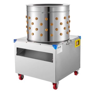 Electric chicken plucking machine VEVOR TM50, 106 rubber fingers, 560 × 560 × 890 mm