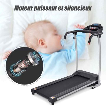 Electric treadmill, foldable, 132 × 1113 × 61 cm