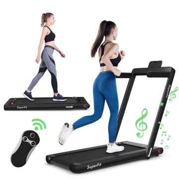 Electric treadmill, foldable, Black, 124.5 × 108.5 × 68.5 cm
