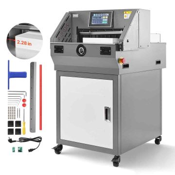 Electric paper cutter VEVOR E460T, programmable, 680 × 850 × 1185 mm