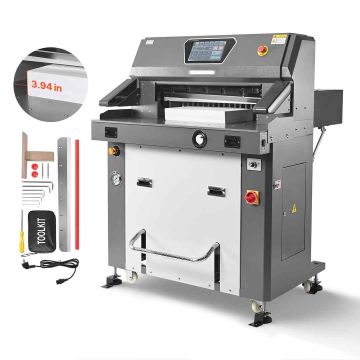 Electric paper cutter VEVOR H6810L, hydraulic guillotine type, 111 × 142.5 × 146 cm