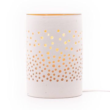 Elektrinis vaško degiklis Dots, Balta, 10 × 15 × 10 cm