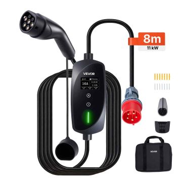 Electric vehicle charging station VEVOR EV-ACS1601PE/K3, 11 kW 16 A