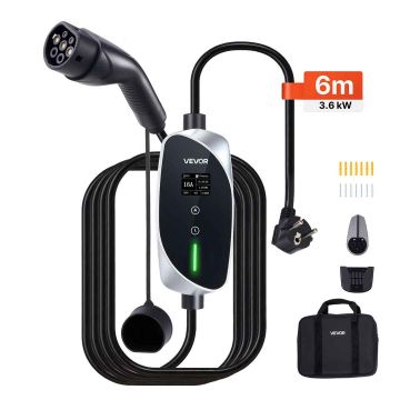 Electric vehicle charging station VEVOR EV-ACS1602E/K3, 3.6 kW 16 A