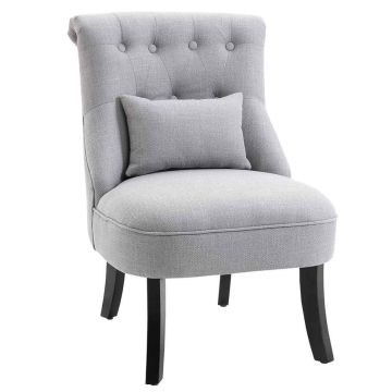 Fotelis Homcom 52,5x69x77cm., pilkos/juodos spalvos