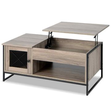 Журнальный столик 104x55x58см, серо-чёрный цвет