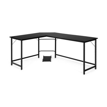 Rašomasis stalas 168x125x74cm., juodos spalvos