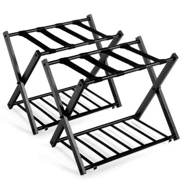 Набор из 2 подставок для чемоданов 68x43x58см, чёрного цвета